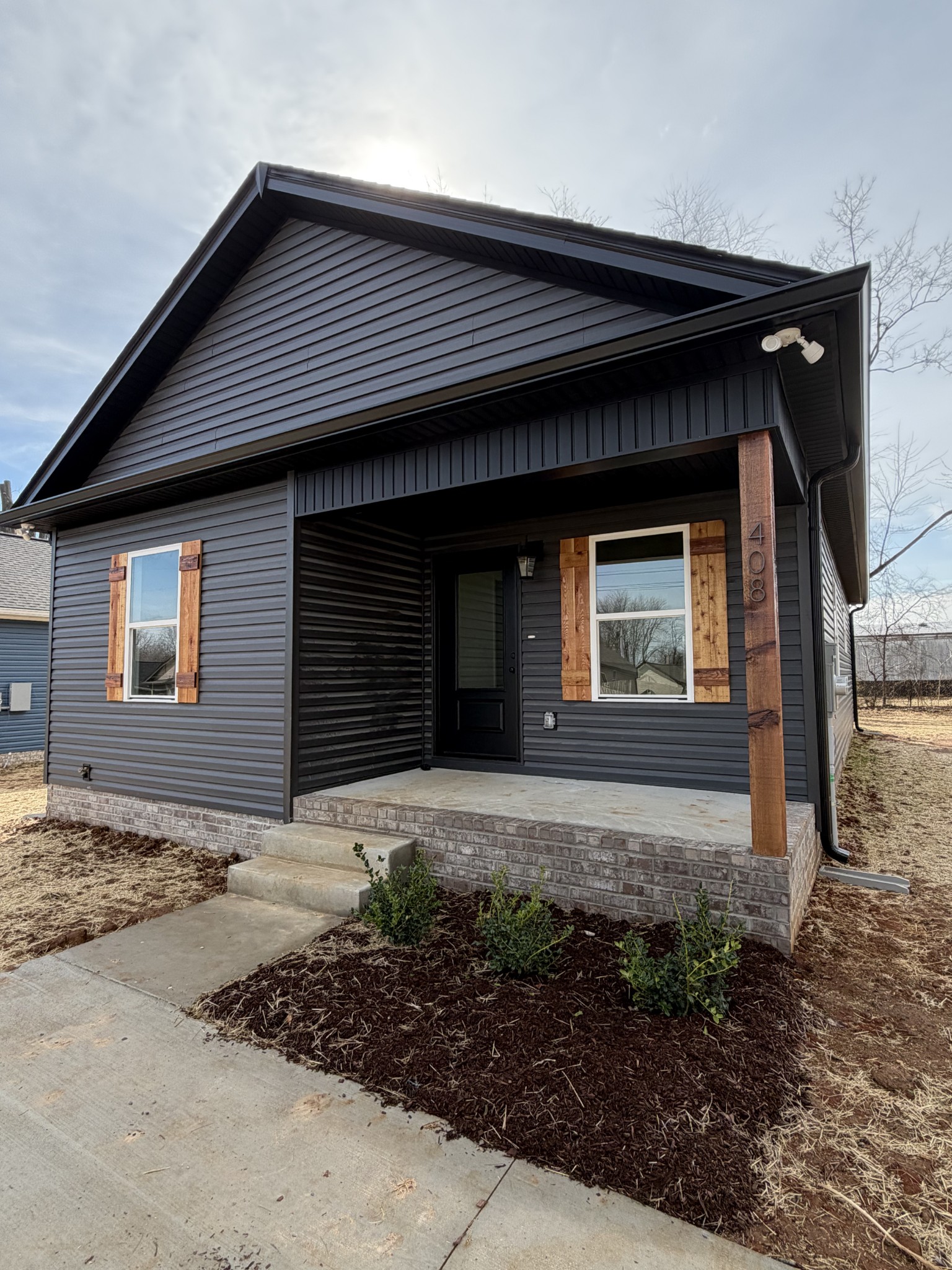 a front view of a house