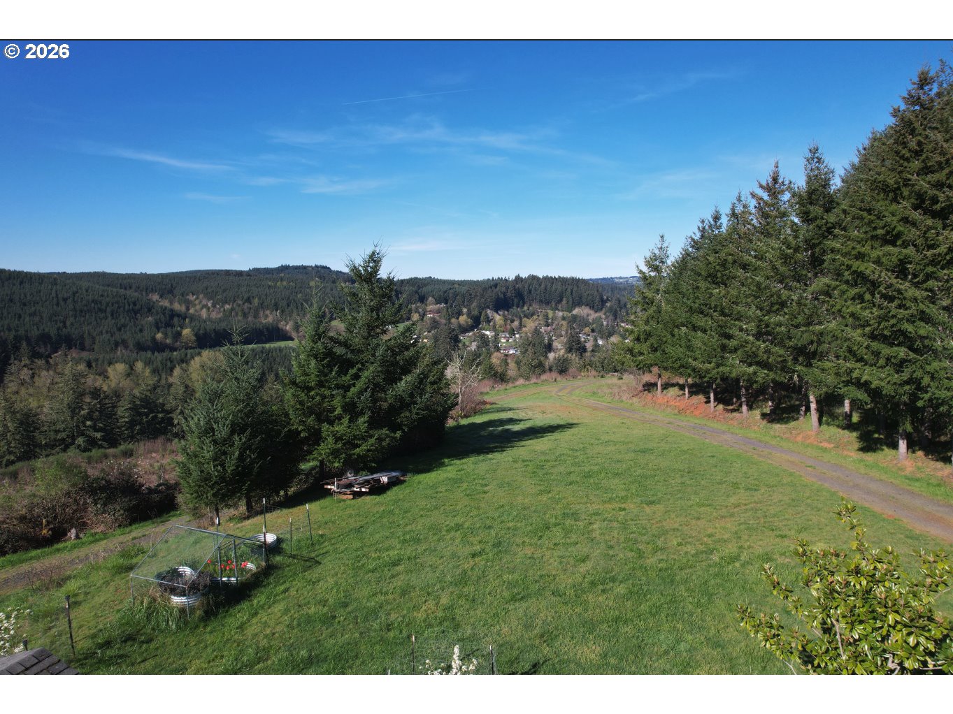42255 Ames Creek Road Sweet Home, OR 97386 - Photo 5 of 19 a view of a big yard with a large tree