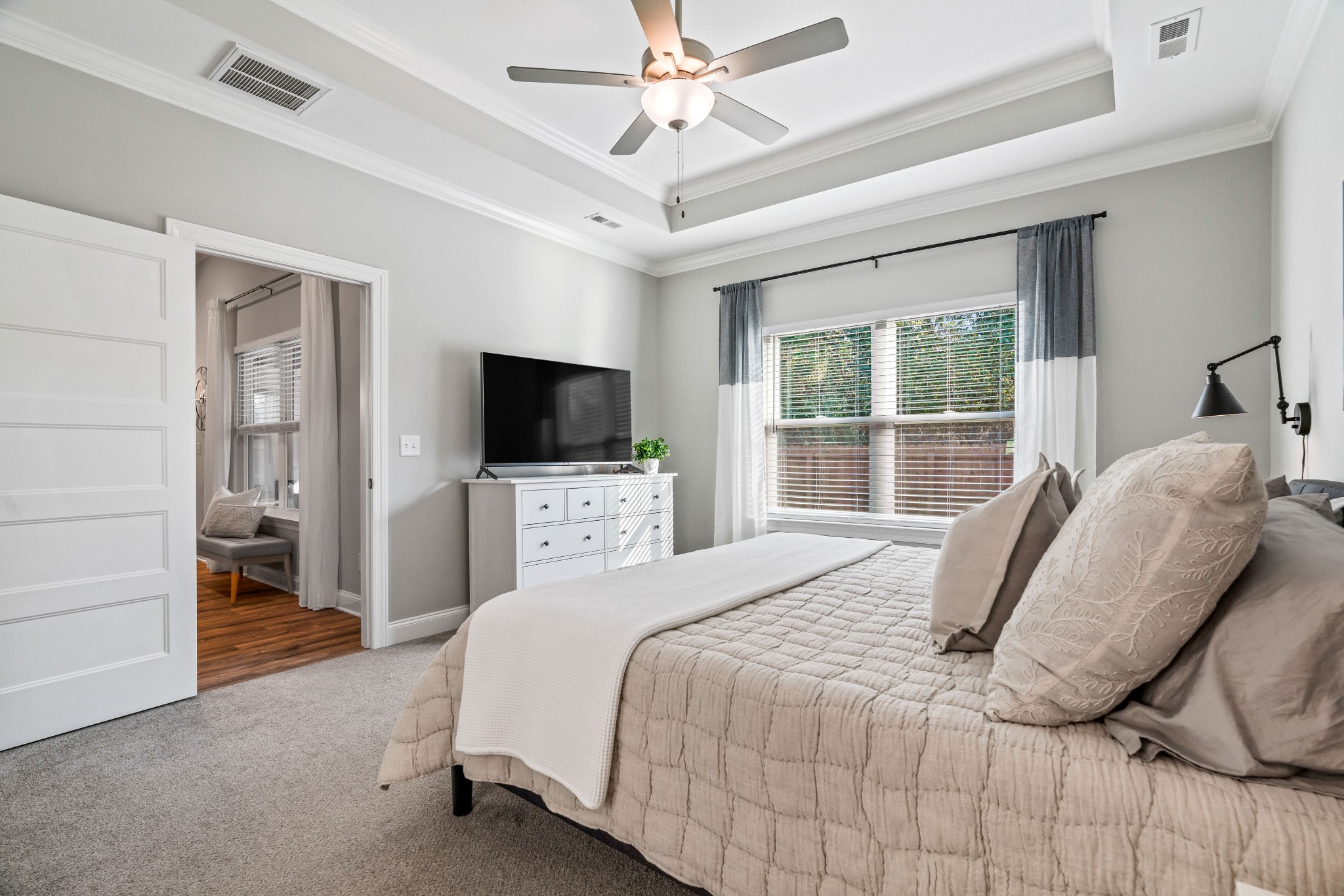 623 Gallant Way Murfreesboro, TN 37129 - Photo 27 of 48 a bedroom with a bed and a flat screen tv