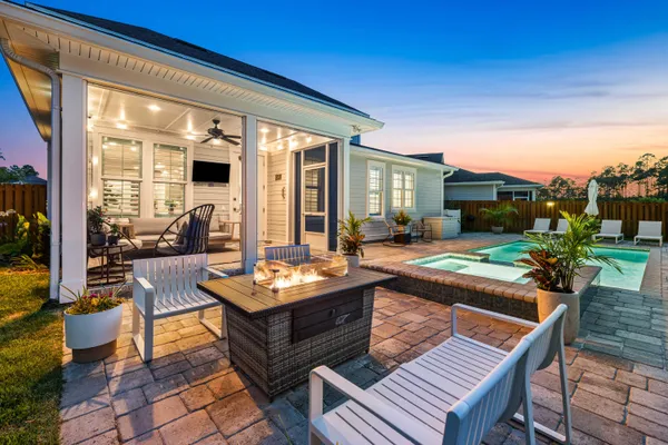 a outdoor living space with furniture and garden view