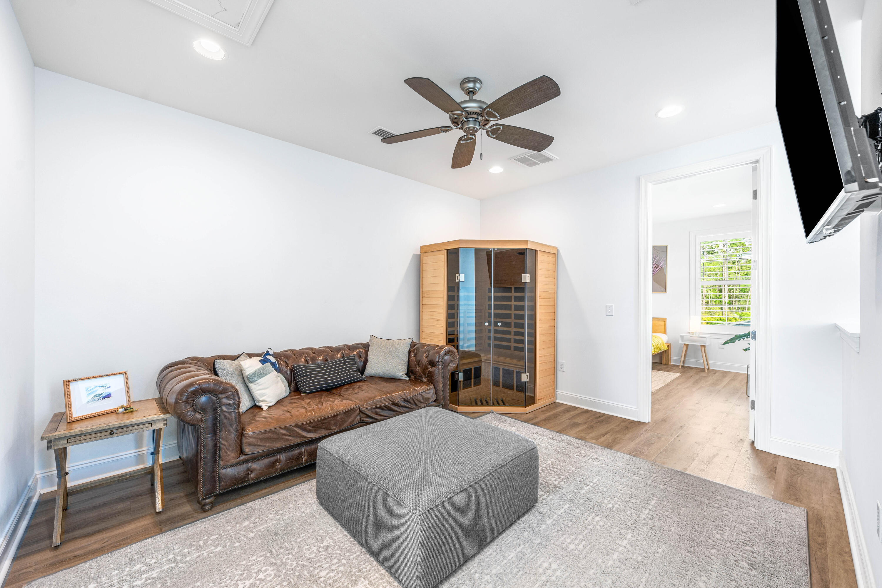 229 Windrow Way Inlet Beach Inlet Beach, FL 32461 - Photo 23 of 66 a living room with furniture and a flat screen tv