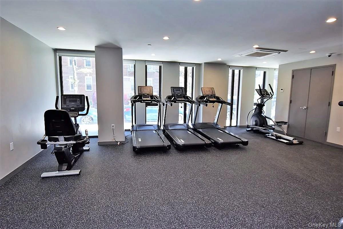 41-26 44th Street, Unit 3C Queens, NY 11104 - Photo 22 of 26 Exercise room with recessed lighting