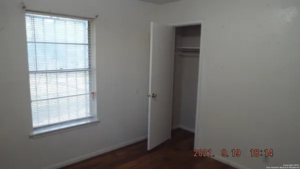 an empty room with a window