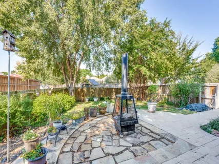 a view of outdoor space with seating