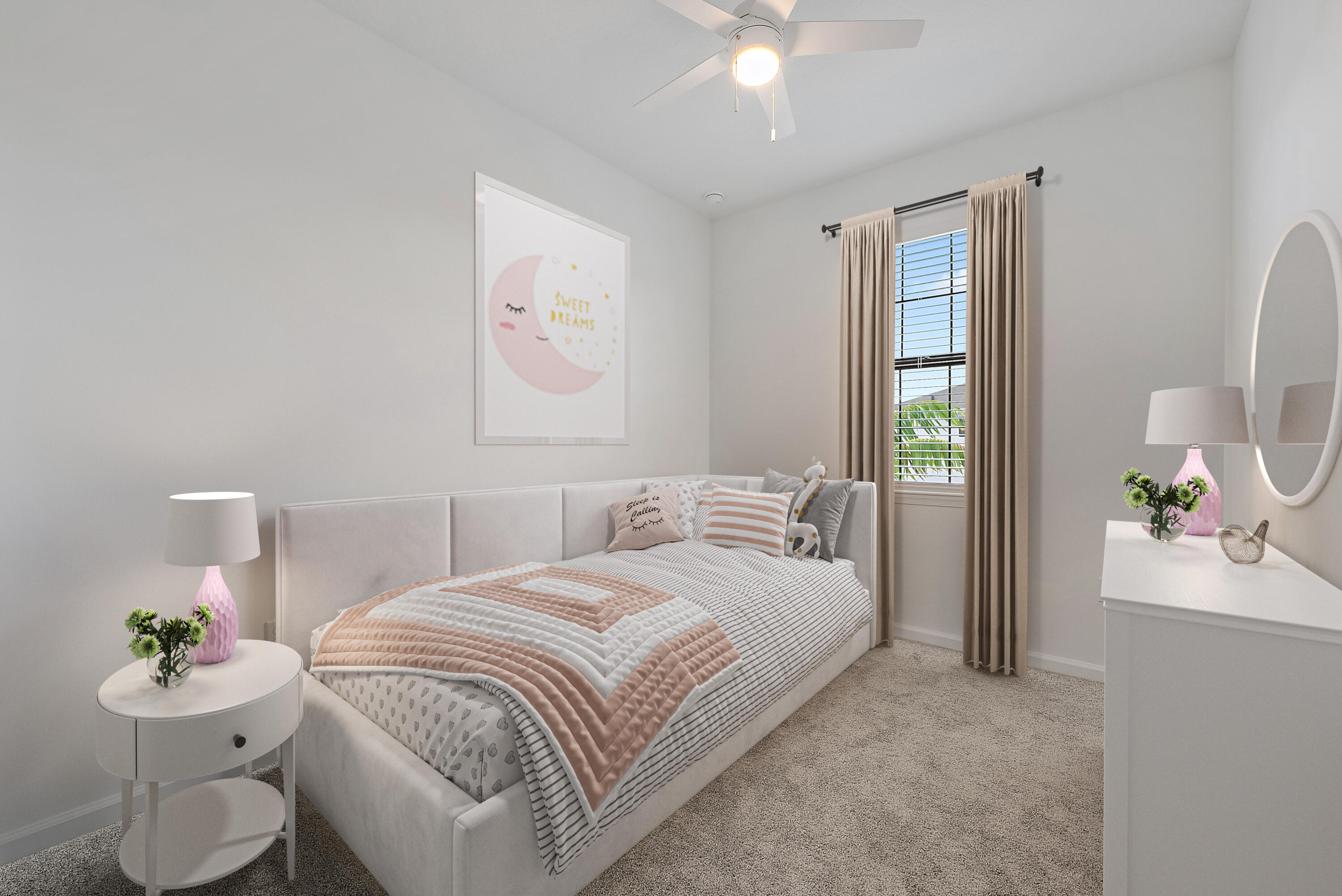 501 Southwest Sally Way Stuart, FL 34997 - Photo 43 of 55 a bedroom with a bed and a chandelier