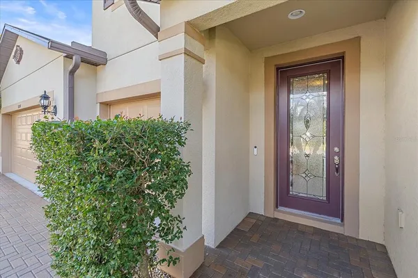 a view of a front door of a house