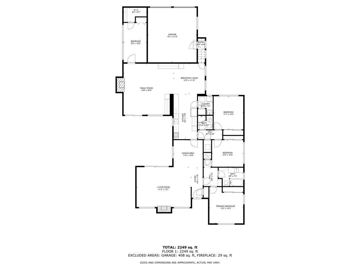 423 South D Street Lompoc, CA 93436 - Photo 45 of 45 01-2D Floor Plan for 423 South D Street