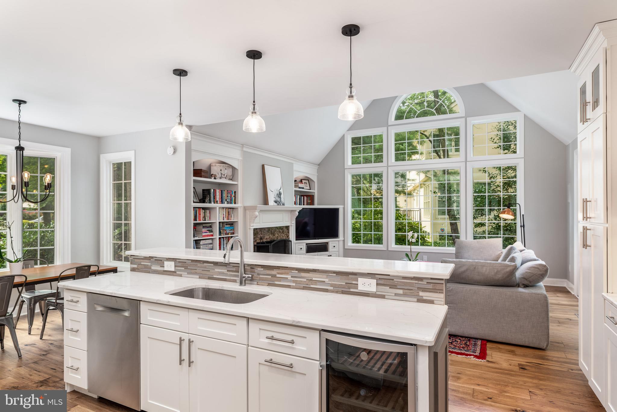 702 Turnbridge Road Wayne, PA 19087 - Photo 6 of 47 Open Concept Kitchen with wine frig