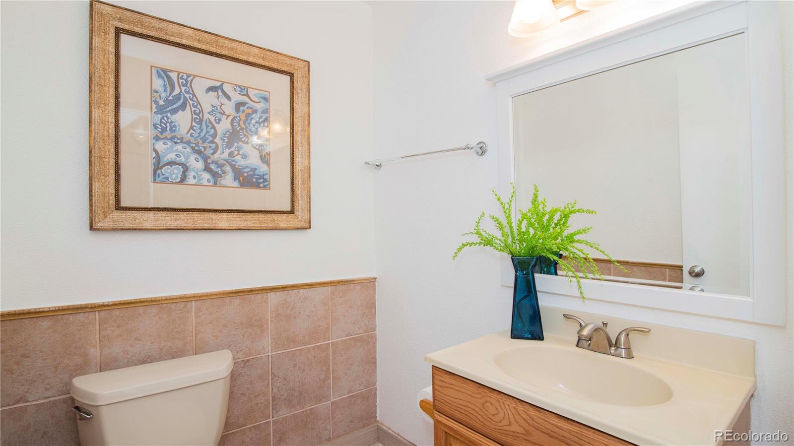 278 Jess-Mar Drive Shawnee, CO 80475 - Photo 17 of 40 a bathroom with a toilet a sink and a mirror