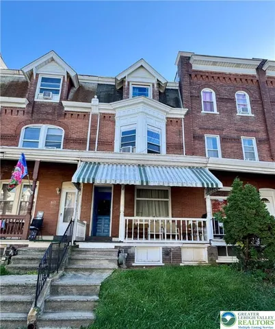 front view of a brick building