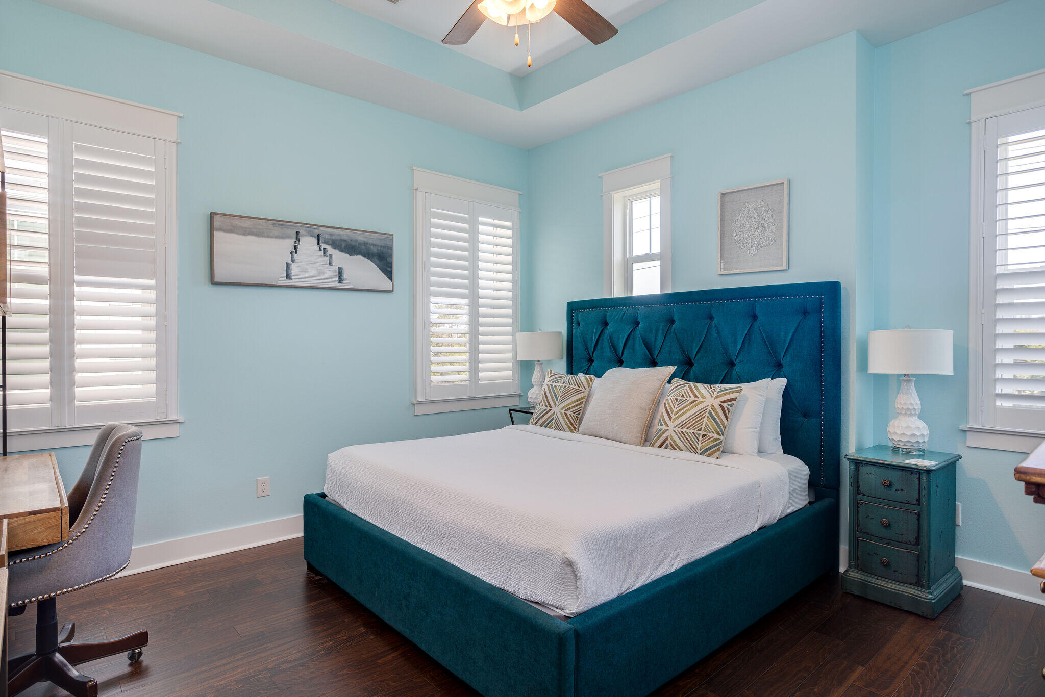 67 Milestone Dr Inlet Beach, Unit A Inlet Beach, FL 32461 - Photo 14 of 44 bedroom blue headboard