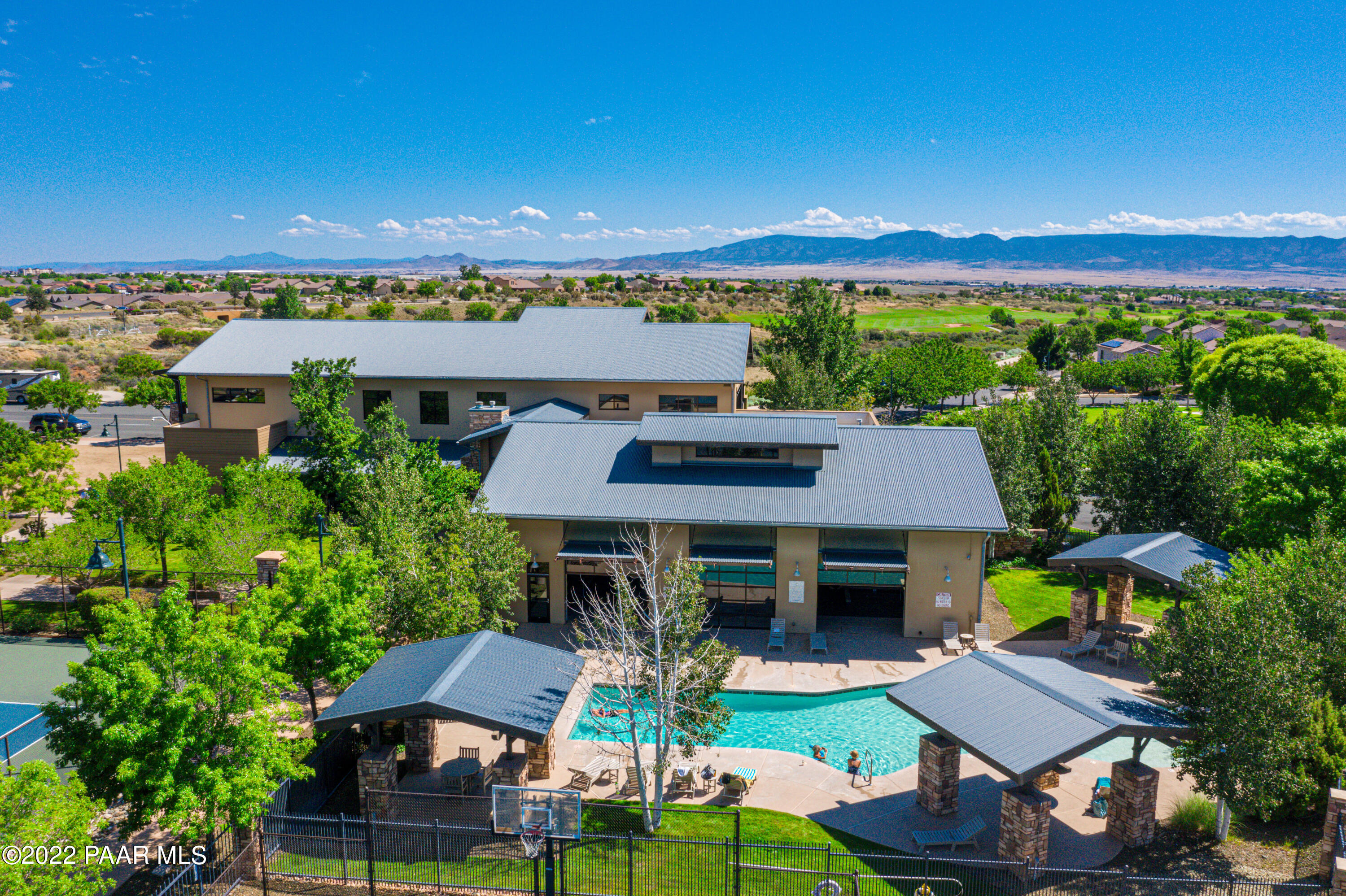 7209 Woolsey Ranch Road Prescott Valley, AZ 86314 - Photo 45 of 49 an aerial view of a house with swimming pool and outdoor seating