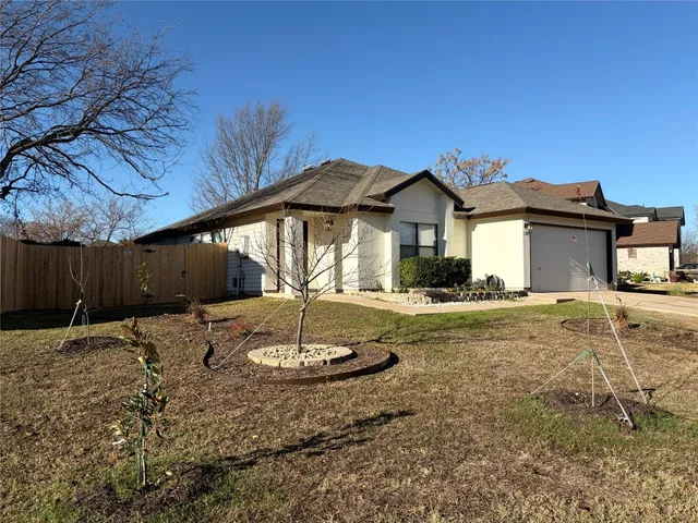 a backyard of a house