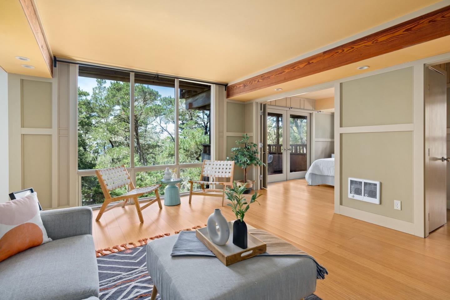 73 Mt Devon Road Carmel Highlands, CA 93923 - Photo 44 of 88 a living room with furniture and a large window