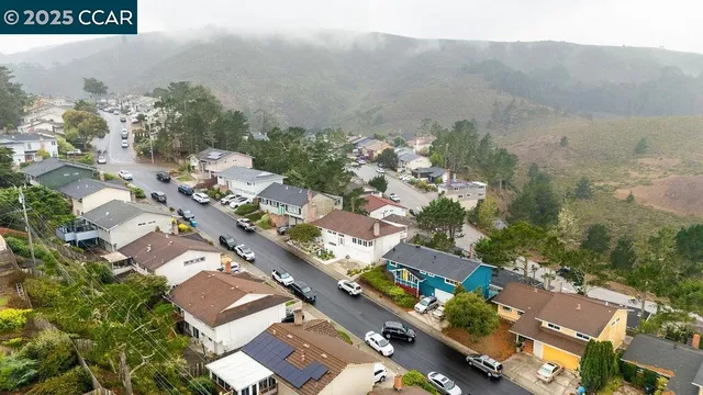an aerial view of multiple house