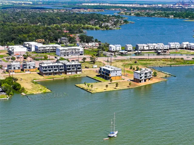 an aerial view of a ocean view