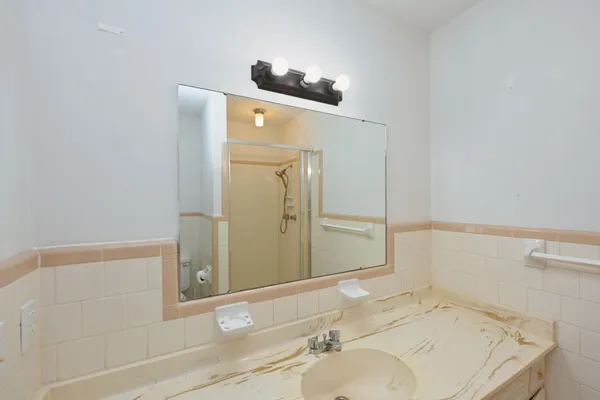 a bathroom with a sink and a bathtub