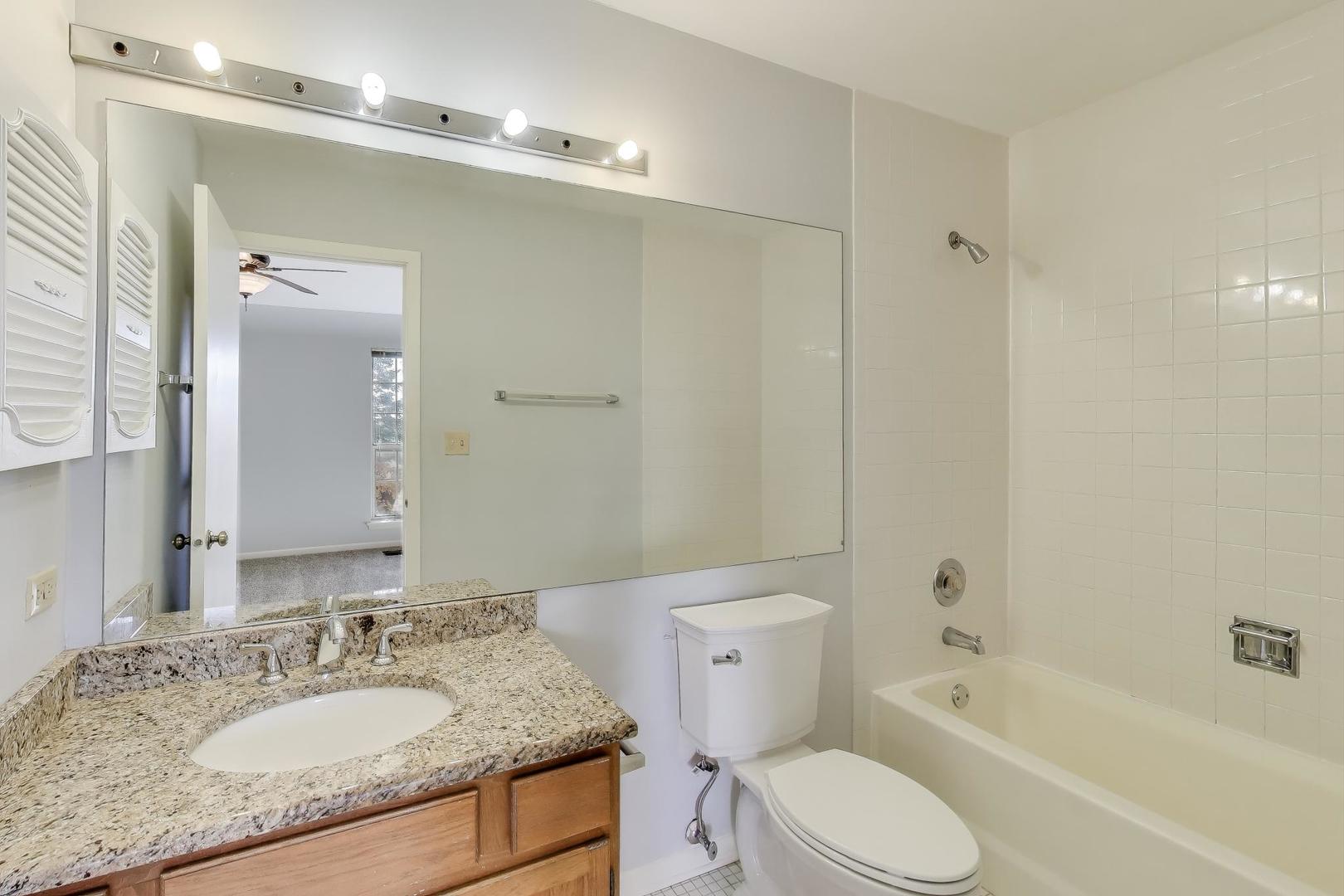 1303 Cranbrook Court Schaumburg, IL 60193 - Photo 13 of 29 a bathroom with a granite countertop sink toilet and shower