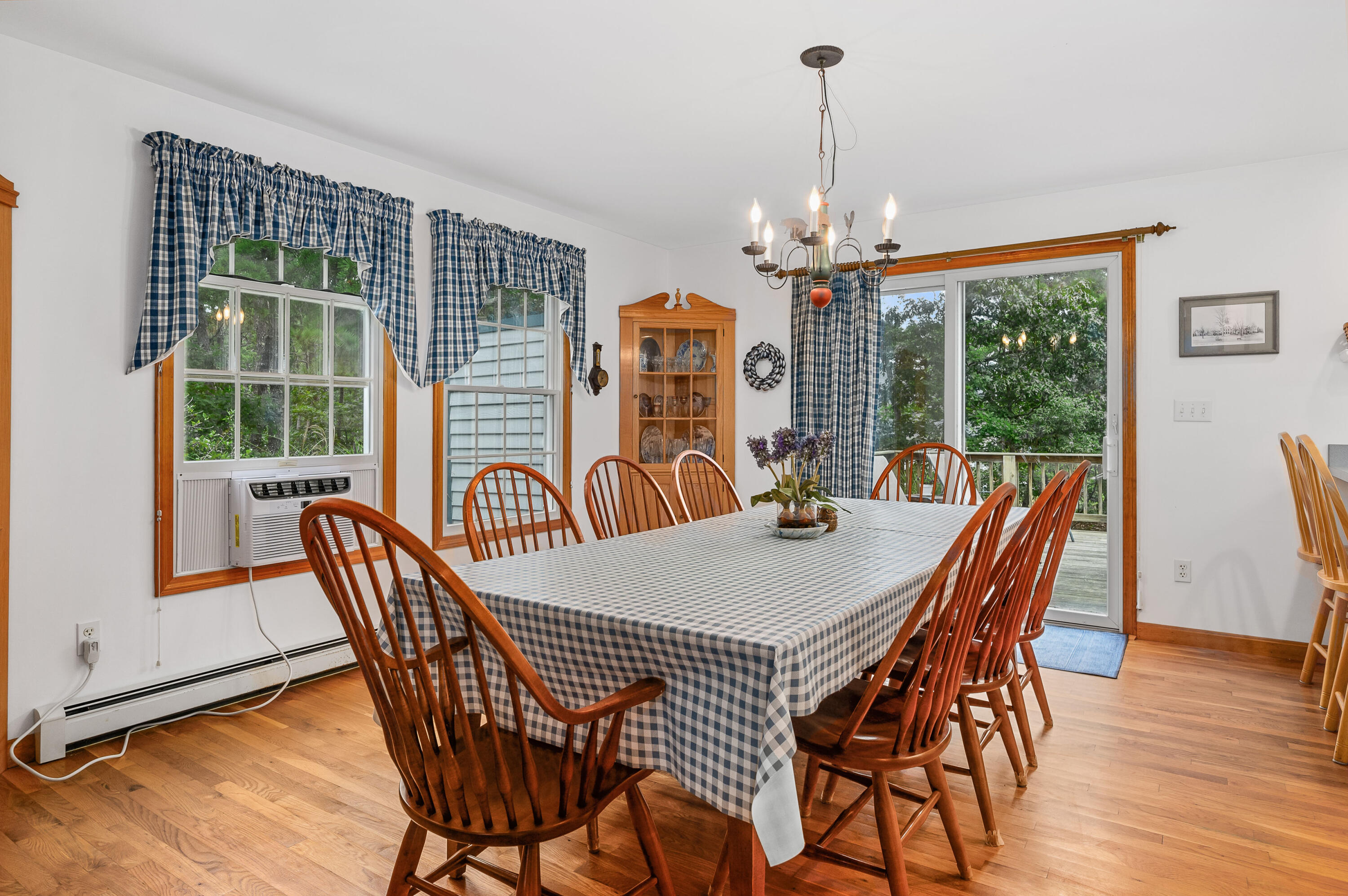 86 Old Wharf Road Wellfleet, MA 02667 - Photo 9 of 37 a view of a dining room with furniture window and wooden floor