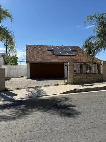 a front view of a house with a space