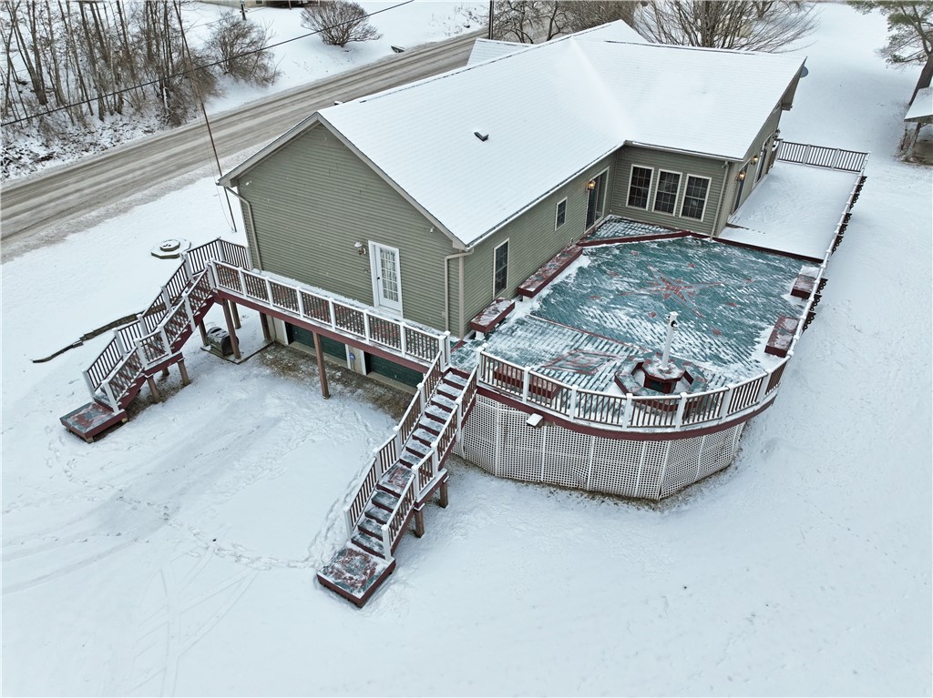 1749 Brown Hollow Road Caton, NY 14830 - Photo 39 of 41 North side of house with double stairways up to de