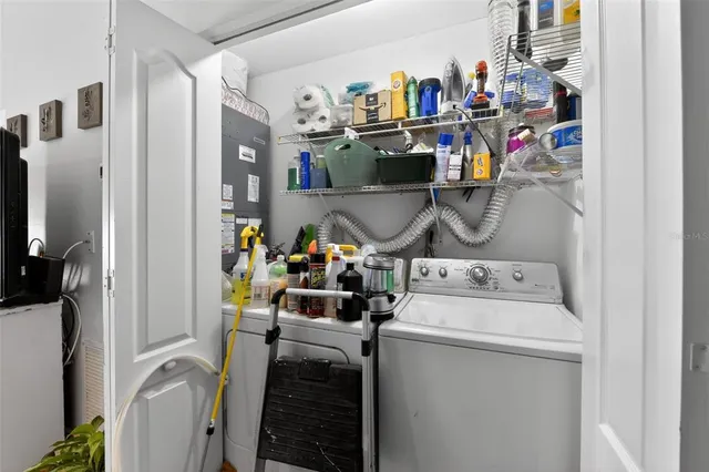 a view of storage and utility room