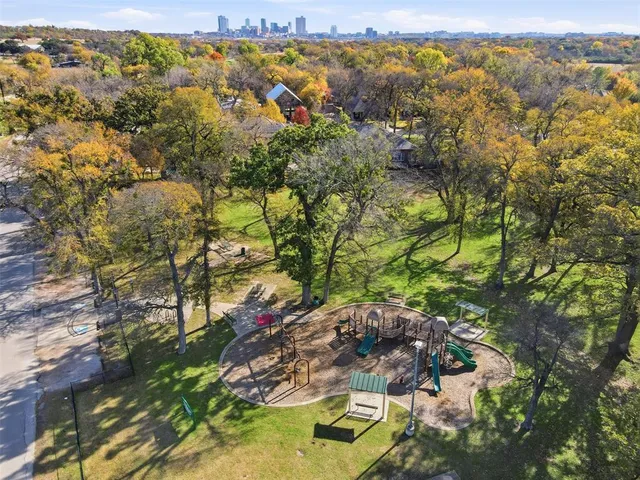 a view of park with trees