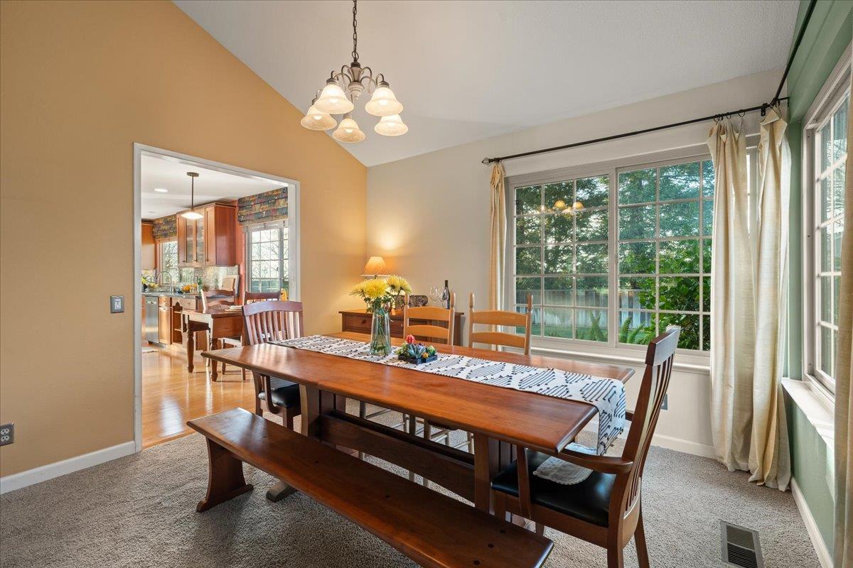 16715 Trail Drive Morgan Hill, CA 95037 - Photo 15 of 45 a view of a dining room with furniture window and outside view