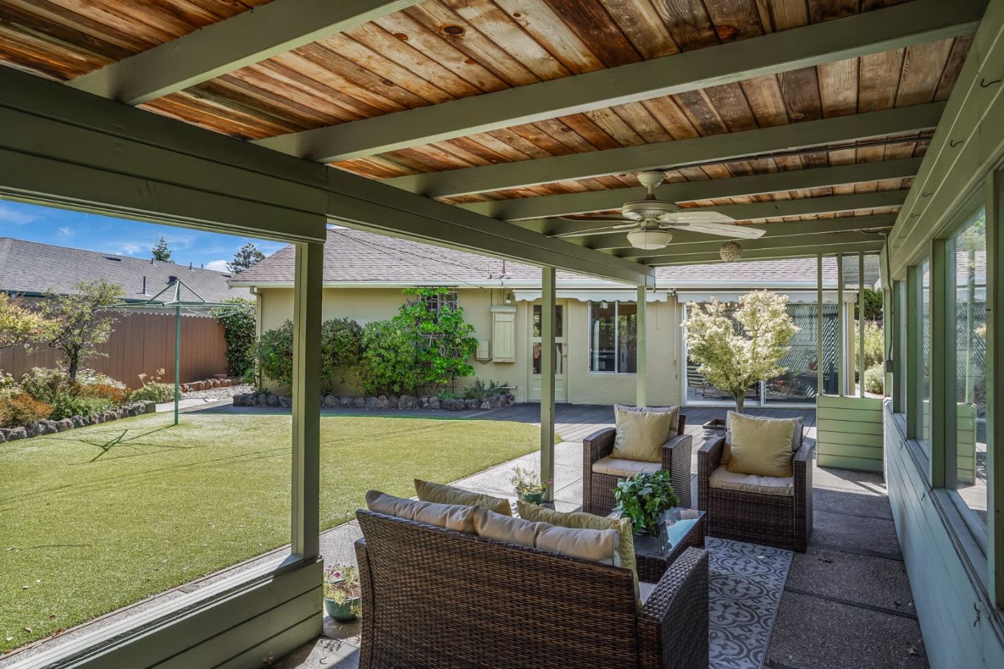508 Mountain View Avenue Belmont, CA 94002 - Photo 30 of 38 a outdoor living space with furniture and garden view