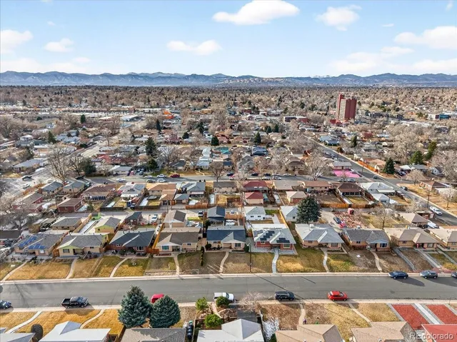 an aerial view of a city