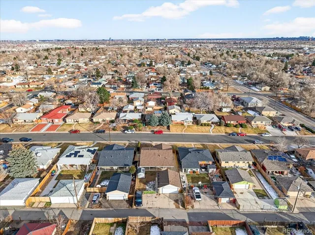 an aerial view of a city