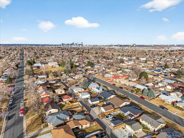 an aerial view of a city