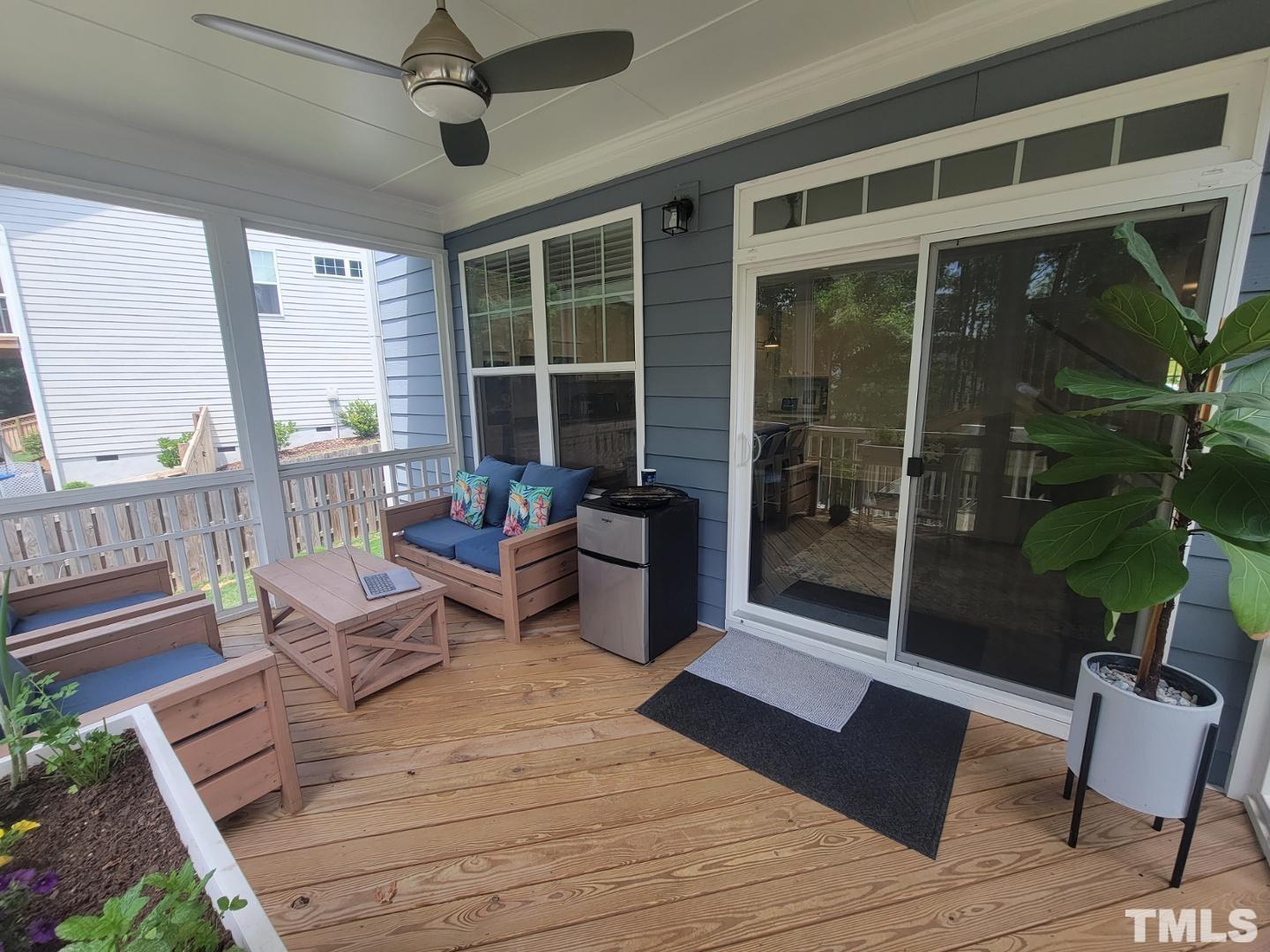 105 Winding Creek Loop Chapel Hill, NC 27517 - Photo 41 of 47 a living room with patio furniture and a floor to ceiling window