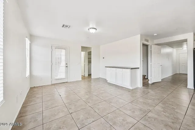 a view of a livingroom with an empty space