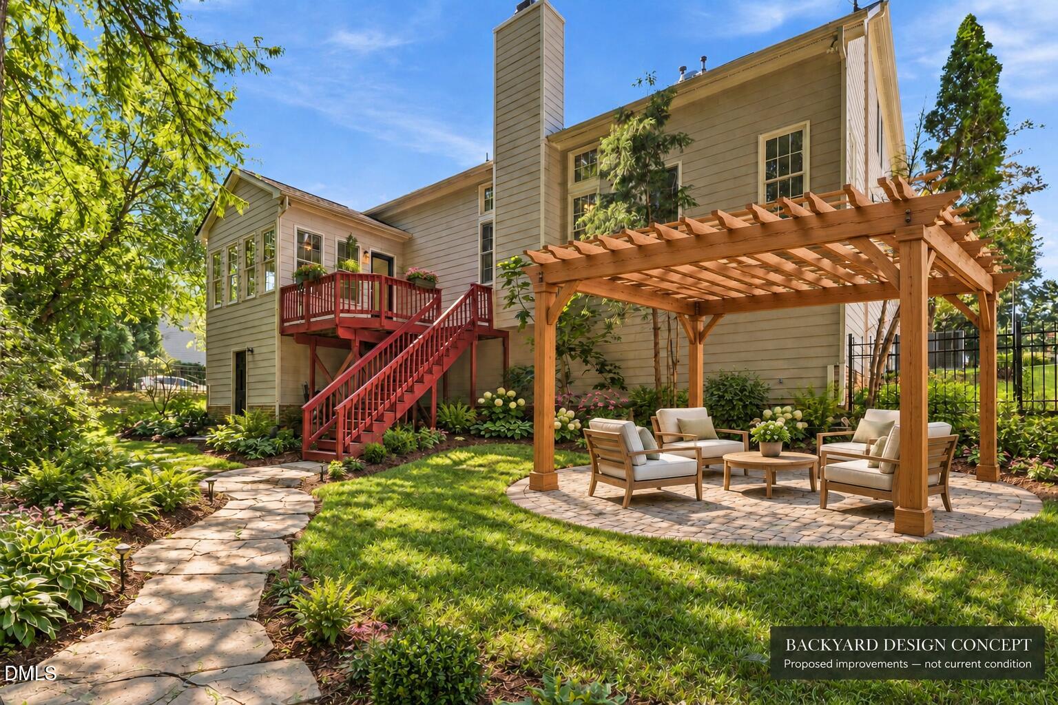 13112 Elmleaf Court Raleigh, NC 27614 - Photo 45 of 48 Backyard - Concept not Actual