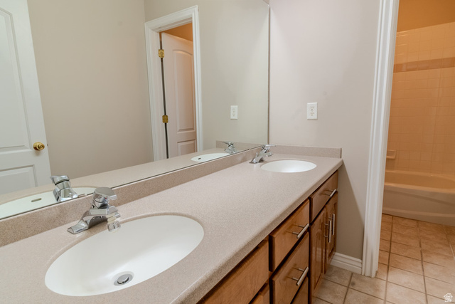 598 Hollow Creek Road Draper, UT 84020 - Photo 80 of 110 Double vanity with integrated sinks and stone-finish countertop
