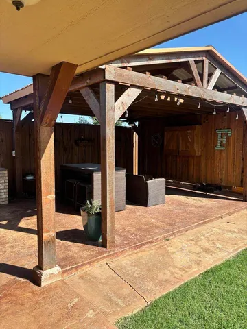 a view of a door of the house