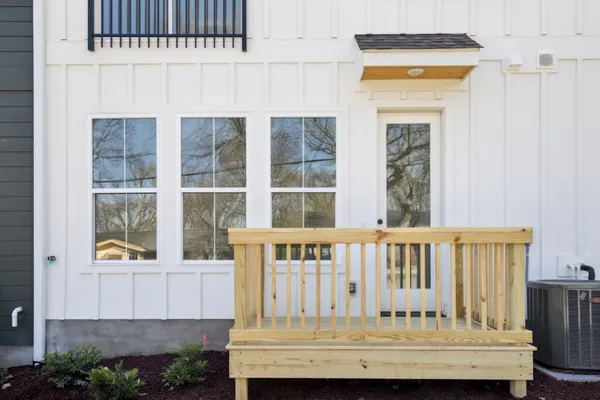 a front view of a building