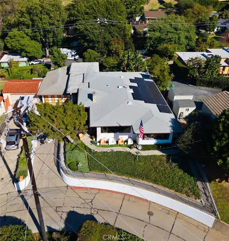 an aerial view of multiple house