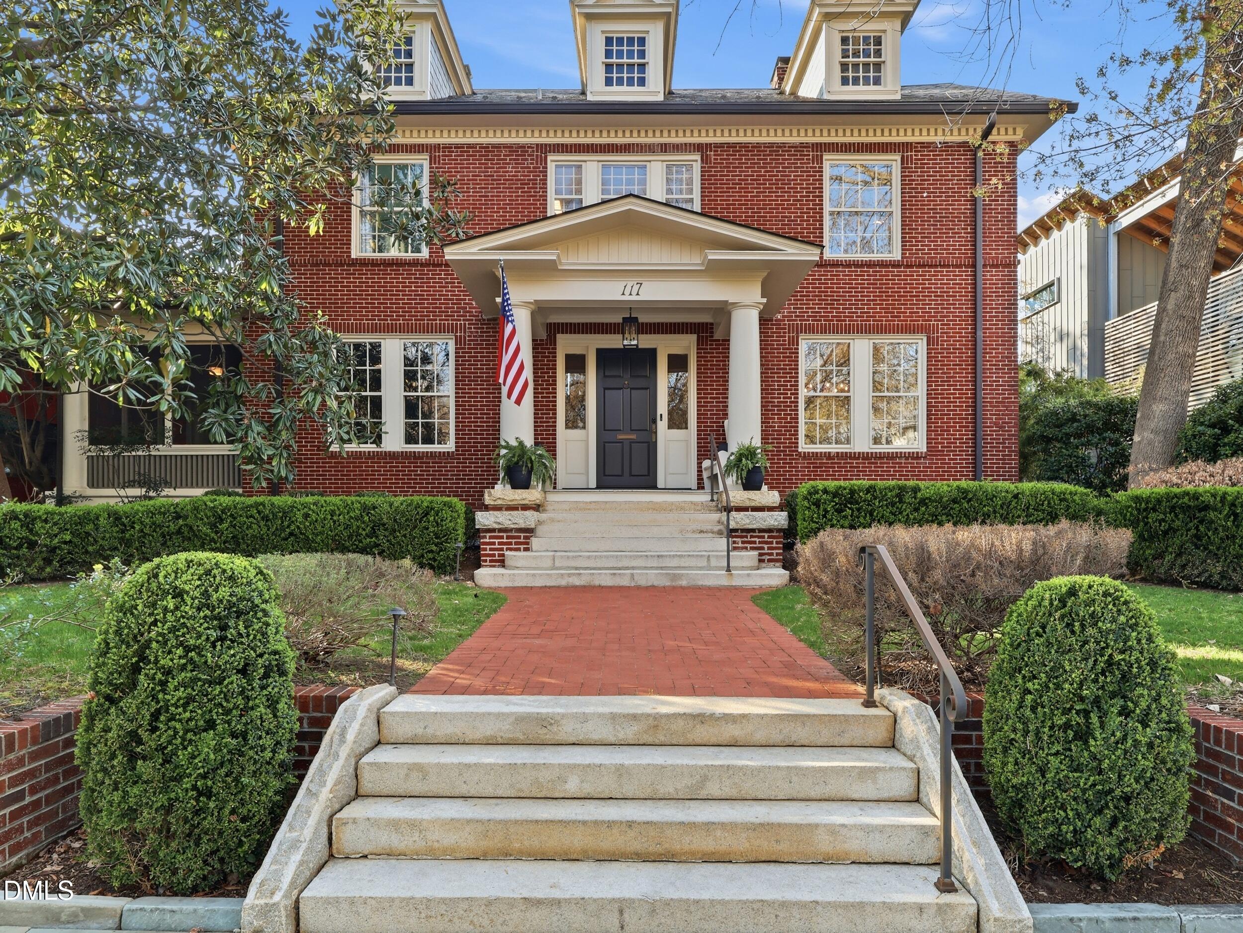 a front view of a house
