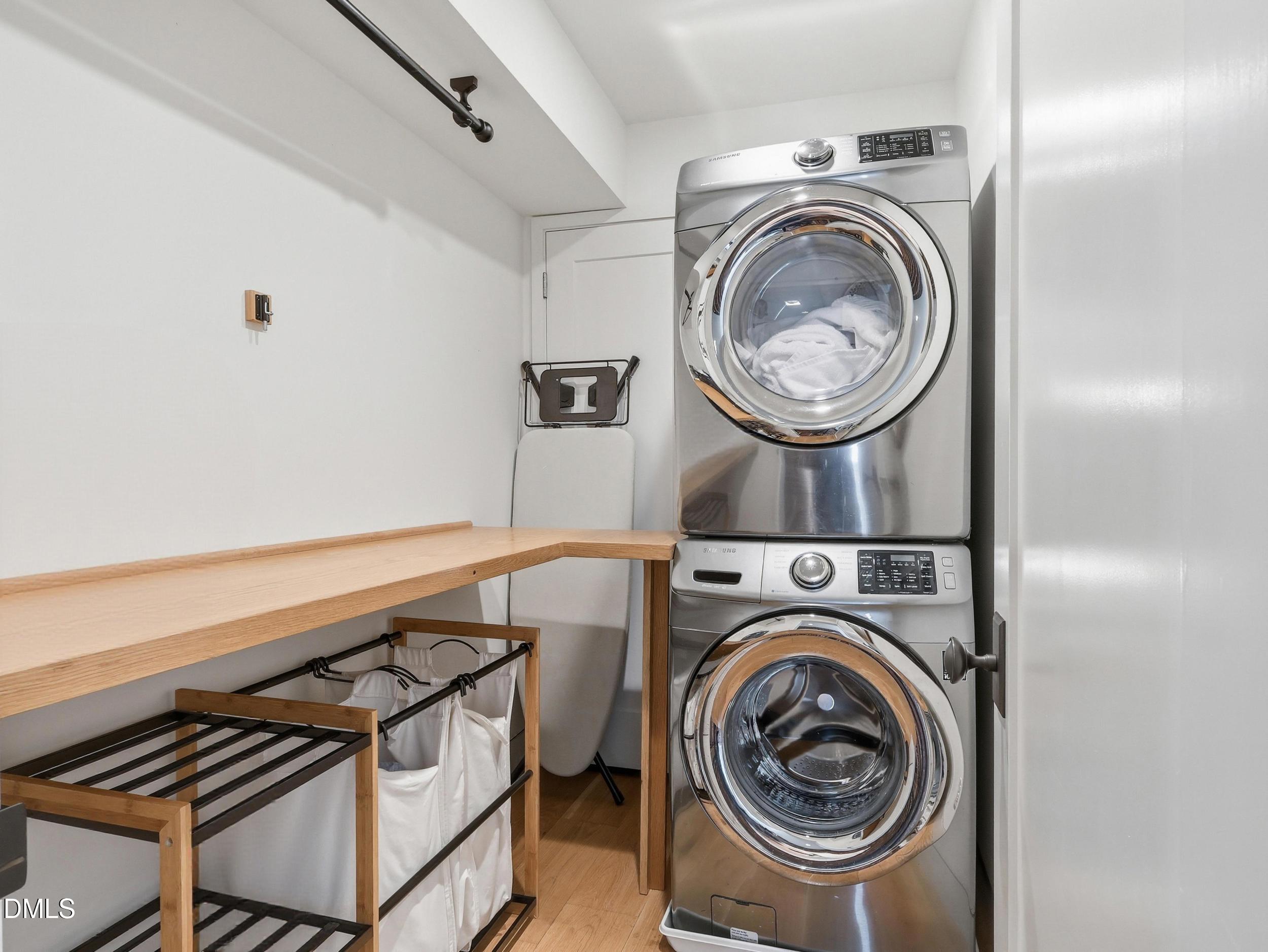 117 Hillcrest Road Raleigh, NC 27605 - Photo 45 of 80 a view of storage and utility room with washer and dryer