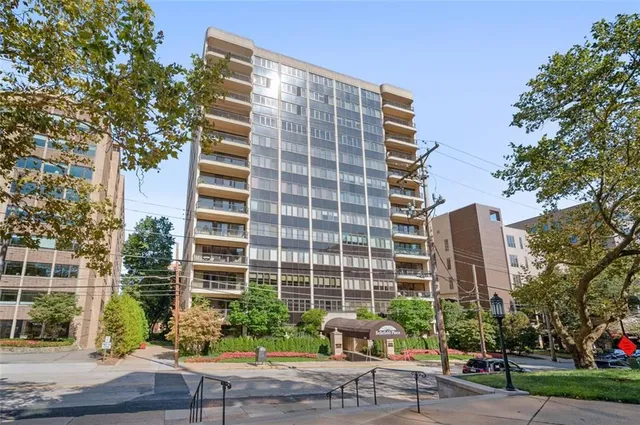 a front view of a building