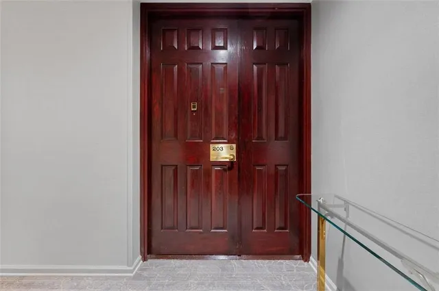 a view of an entryway door