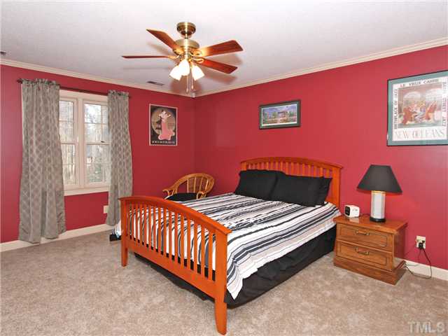 5708 Calorie Court Raleigh, NC 27612 - Photo 7 of 14 Large Master Bedroom with Two Closets, New Carpet and Updated Master Bathroom