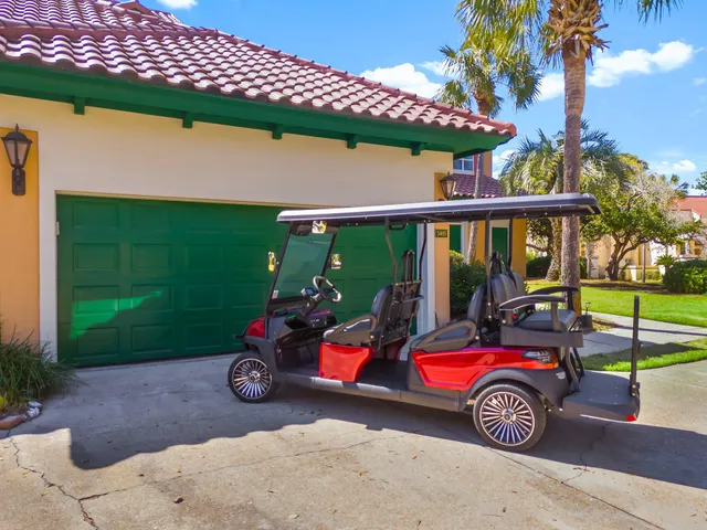 a car parked in front of a house