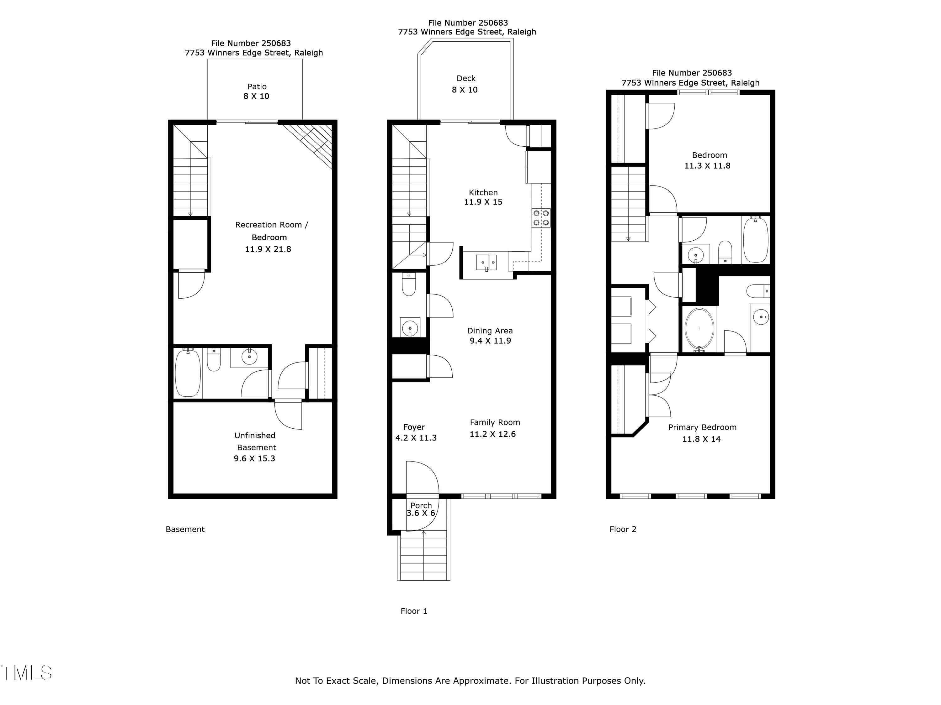 7753 Winners Edge Street Raleigh, NC 27617 - Photo 46 of 46 a picture of a floor plan