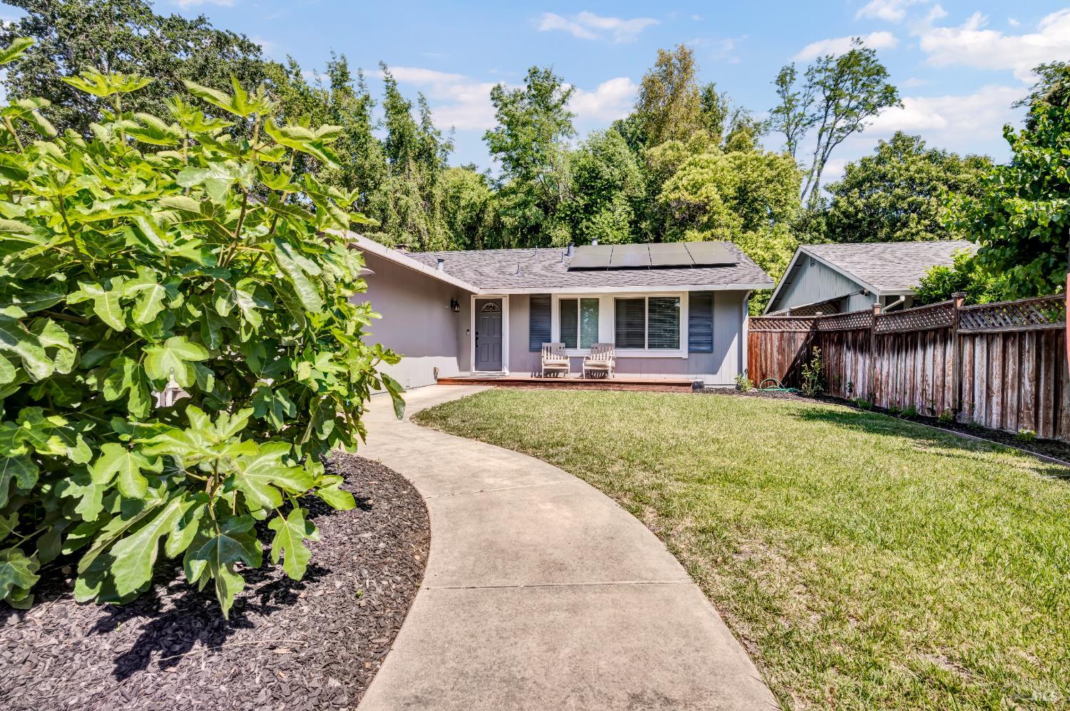 a view of house with a yard