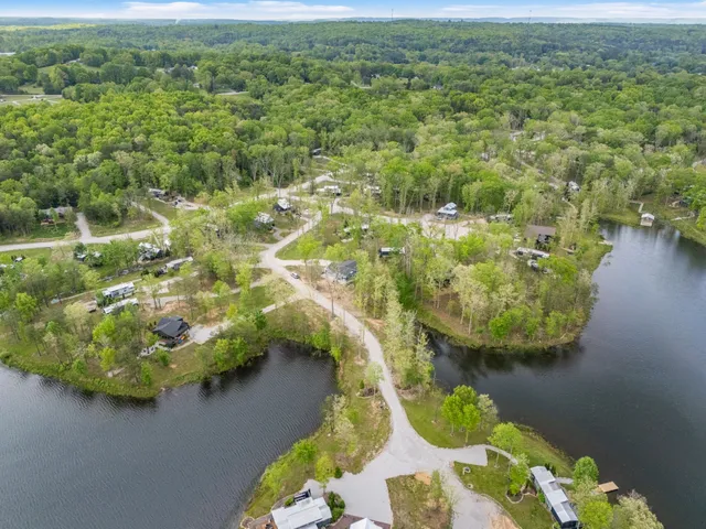 a view of a lake with a mountain