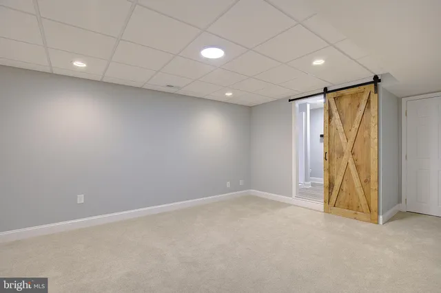 an empty room with a natural light