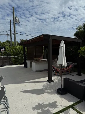a view of outdoor space with seating space